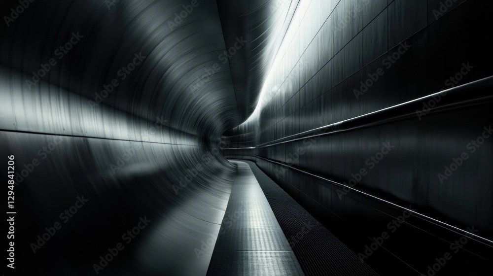 Leinwandbilder Long metallic gas pipelines extending into the horizon with a sleek industrial design and profound perspective. Generative AI