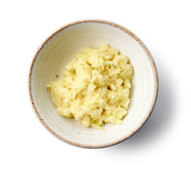 bowl of grated ginger
