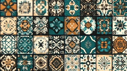 Decorative ceramic tile pattern design