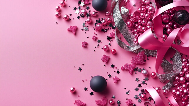 Akcesoria karnawałowe na pustym tle