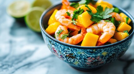 Refreshing Mango Salad with Cilantro and Lime Dressing