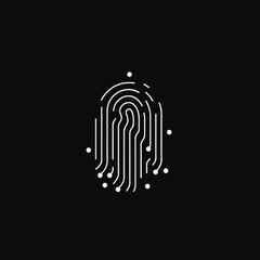 A close up of a fingerprint with a spiral design, Fingerprint isolated on white background Fingerprint vector Art & Illustration