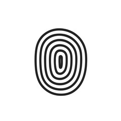 A close up of a fingerprint with a spiral design, Fingerprint isolated on white background Fingerprint vector Art & Illustration