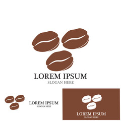 leaf and coffe icon vector illustration template design logo