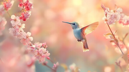 Fototapeta premium Hummingbird on a flower