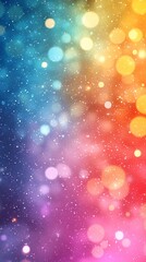 Obraz premium Abstract colorful bokeh background with glowing lights and sparkles.