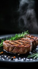 grilled steak on the grill