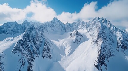 Obraz premium Snow covered mountains in winter 