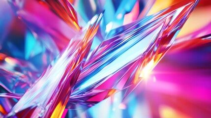 Fototapeta premium Vibrant abstract with flashy colors creates a dynamic modern design