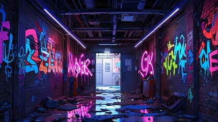 anime graffiti background