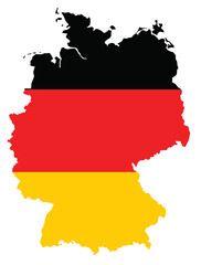 Obraz premium Maps of Germany with Germany Flag Europe Country