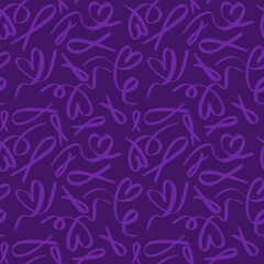 Breast cancer month seamless pink ribbon day mammogram pattern for wrapping paper and medical accessories