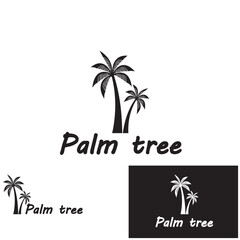 Palm tree summer logo template