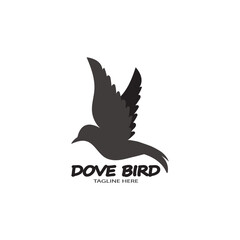 Obraz premium Bird wing Dove icon Template vector illustration