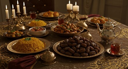 Fototapeta premium Ramadan Table Setting 