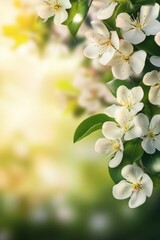Obraz premium Beautiful background template made of Spring flowers.