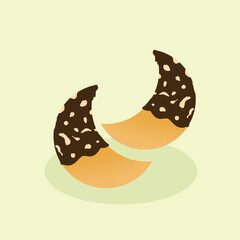 a choco putri salju cookies from eid fitr