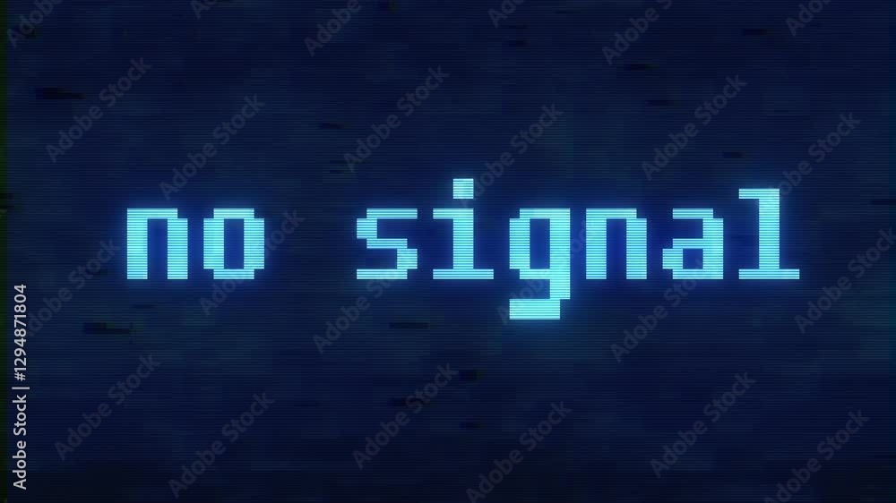 Poster no signal old vintage tv. static color noise overlay. glitch error video damage. bad interference. b