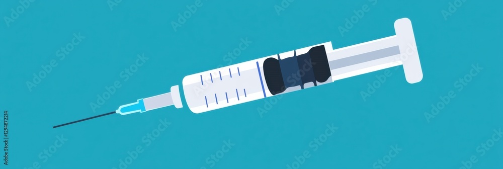 Poster exploring the significance of syringe in medical procedures and treatments used in modern healthcare