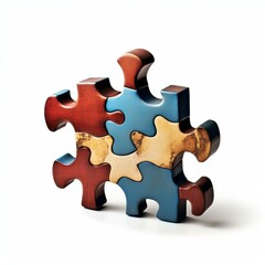 Obraz premium Discover the beauty of a jigsaw puzzle piece silhouette, designed with interlocking tabs and a clean white backdrop.