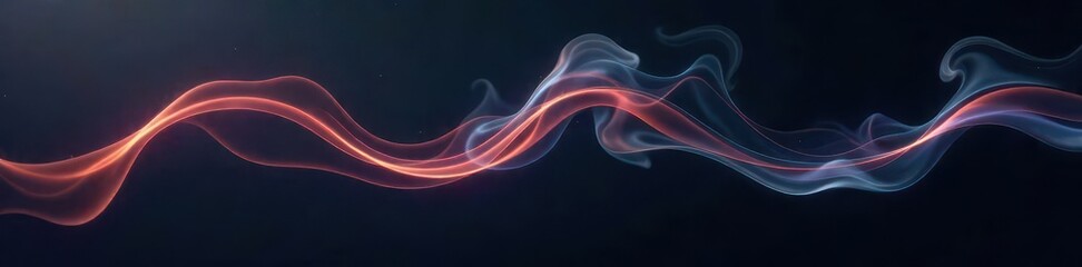 wispy tendrils of smoke curl on inky blackness, misty, black background