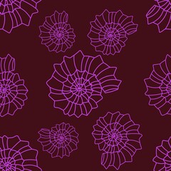 Sea shell seamless summer ocean pattern for wrapping paper and fabrics