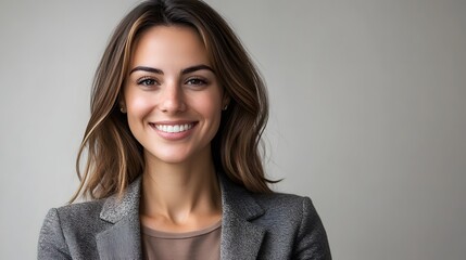 Obraz premium Focused and Confident Professional Woman Showcasing Business Career Success