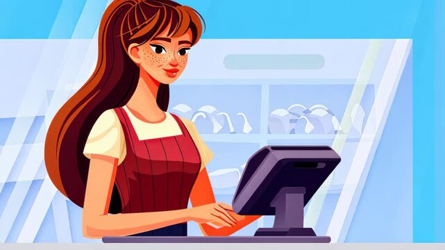 Efficient cash register terminal facilitates quick purchases and sales at any retail outlet with diverse payment methods.