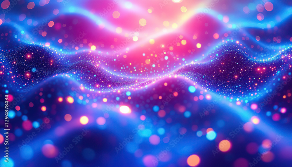 Aufkleber abstract colorful particle wave background design
