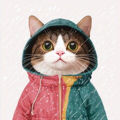 Refreshing Summer Rain Umbrella in Hand as Flooded Streets and Puddles Reflect the Rainy Day Weather, Cafes and Street Scenes with Sunlight Breaking Through Rain Clouds,kid