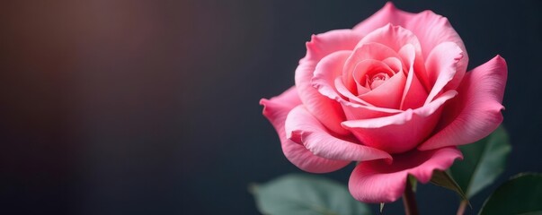Delicate pink rose petals unfolding from a stem, blossom, flower arrangement