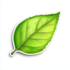 Fototapeta premium contour-cut sticker Leafage aesthetic quality of the beautiful, 3d rendering, design sticker, vector art sticker, high resolution, detailed, on white background generated AI
