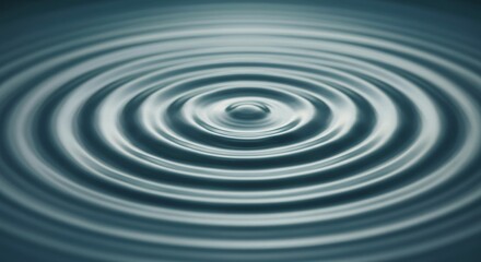 Close-up of a water ripple effect with soft lighting and reflections