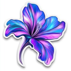 contour-cut sticker Flower aesthetic quality of the beautiful, 3d rendering, design sticker, vector art sticker, high resolution, detailed, on white background generated AI