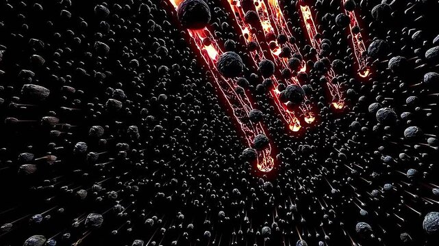 glowing comets fall from the sky
