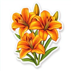 Fototapeta premium contour-cut sticker Saffron aesthetic quality of the beautiful, 3d rendering, design sticker, vector art sticker, high resolution, detailed, on white background generated AI