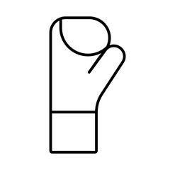 Boxing glove line outline icon