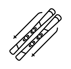 Snow ski and a stick icon.