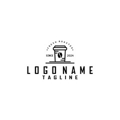 Obraz premium Coffee cafe logo design vector