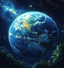 Obraz premium Earth from Space - Detailed View of South-East Asia and Surrounding Oceans