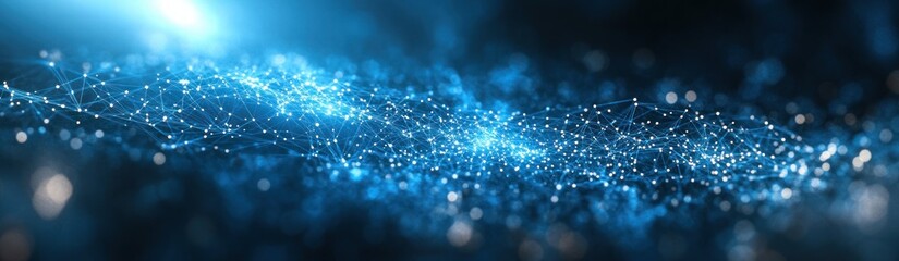 Human Connection Abstract Model with Networking Nodes and Lines