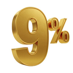 Obraz premium gold percent symbol