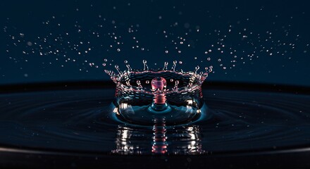 High-speed capture of a droplet impacting a liquid surface with a crown splash