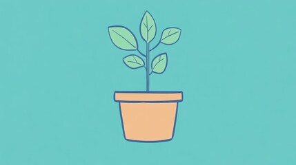 Business growth flat design front view startup theme cartoon drawing colored pastel. 