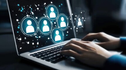 Digital collaboration in business remote work environment infographic content technology overview