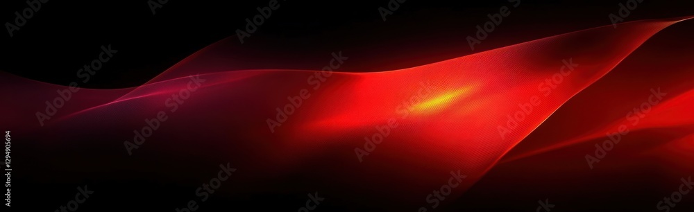 Poster wide abstract dark red gradient background with smooth lines for digital art banner