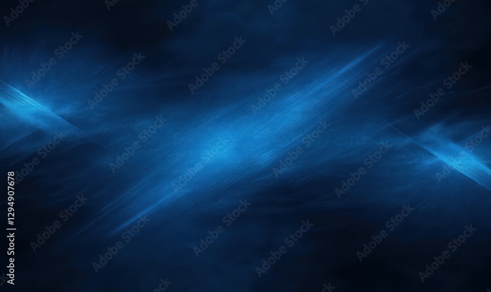 Poster serene deep blue abstract background with soft diffused lighting and fluid motion