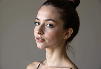 Ballet Dancer with a Graceful Expression &ndash; Close-Up Portrait