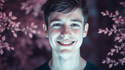portrait of a young man smiling for camera 