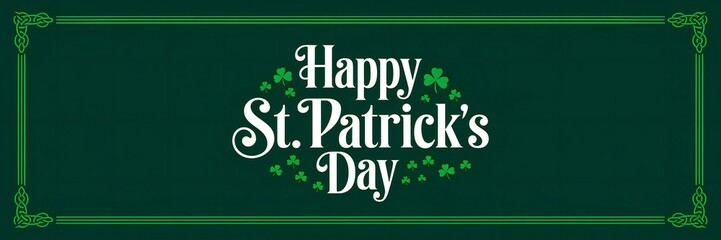 St Patrick's day concept, Saint Patrick's day Holiday, Happy St Patrick s Day Irish Holiday Celebration Green Banner Design